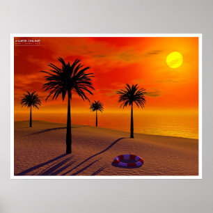 Einsamer Strand Poster
