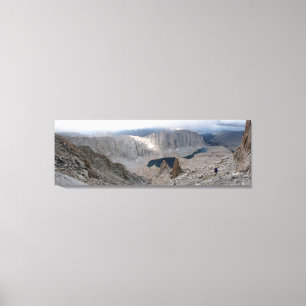Einsamer Wanderer, Berge, See, Fine Art Leinwanddruck