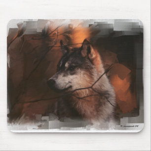 Einsamer Wolf 2 Mousepad