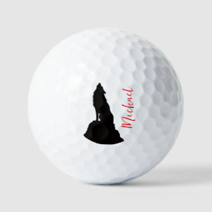 Einsamer Wolf, der deinen Namen heult, individuell Golfball