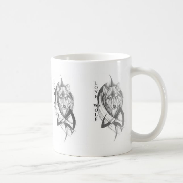 Einsamer Wolf Kaffeetasse (Rechts)