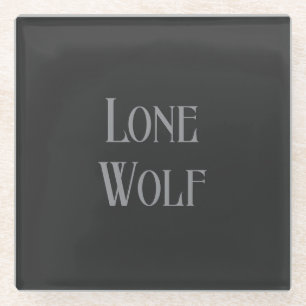 Einsamer Wolf Männlicher Sigma Moderne Minimalisti Glasuntersetzer
