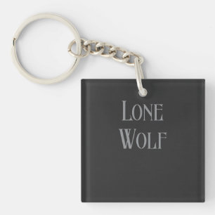 Einsamer Wolf Männlicher Sigma Moderne Minimalisti Schlüsselanhänger