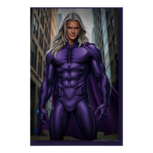 Einsamer Wolf Superheld Poster