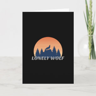 Einsamer Wolf Tolles Heulen Fade Sonnenuntergang S Karte
