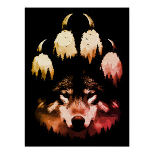 Einsamer Wolf. Wilde Seele Poster