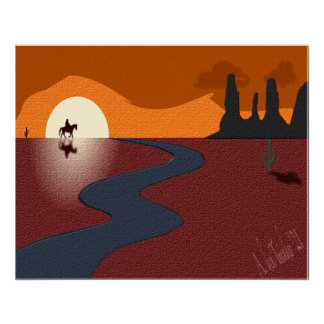 einsames Cowboyposter Poster