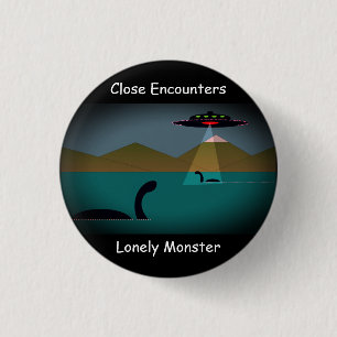 Einsames Monster-Cartoon-Abzeichen-Kennzeichen 1 Button