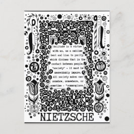 Einsamkeit ist ein Tugendspruch von Nietzsche Postkarte