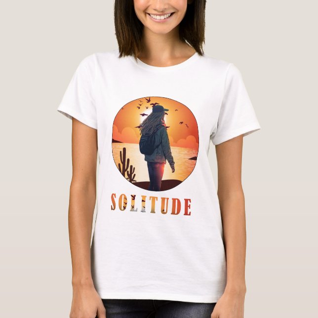 Einsamkeit, Mädchen stehen mit einem Backup von So T-Shirt (Vorderseite)