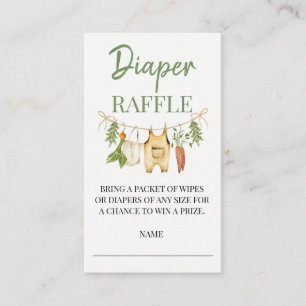 Einsatz für lokale Baby Shower Windel-Raffel Begleitkarte