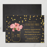 Einsatzpartei Mason Jar Confetti Chalkboard