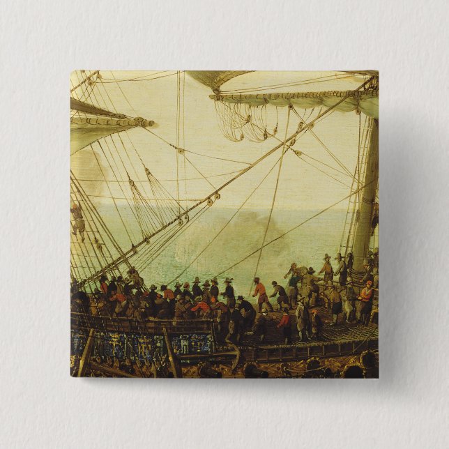 Einschiffung der Elector Palatine Button (Vorderseite)