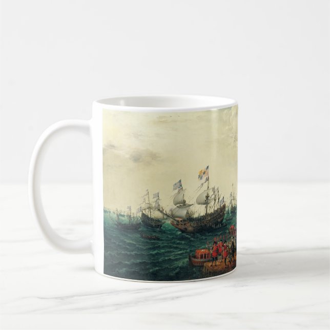 Einschiffung in die Margate der Elector Palatine Kaffeetasse (Links)