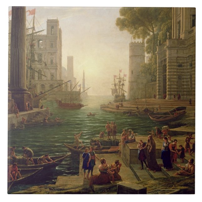 Einschiffung von St. Paula Romana bei Ostia, Fliese (Vorderseite)