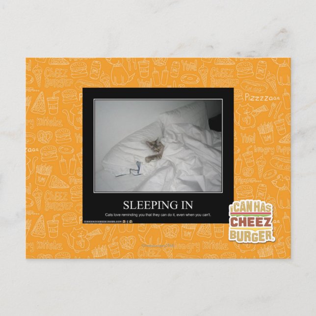 Einschlafen Postkarte (Vorderseite)