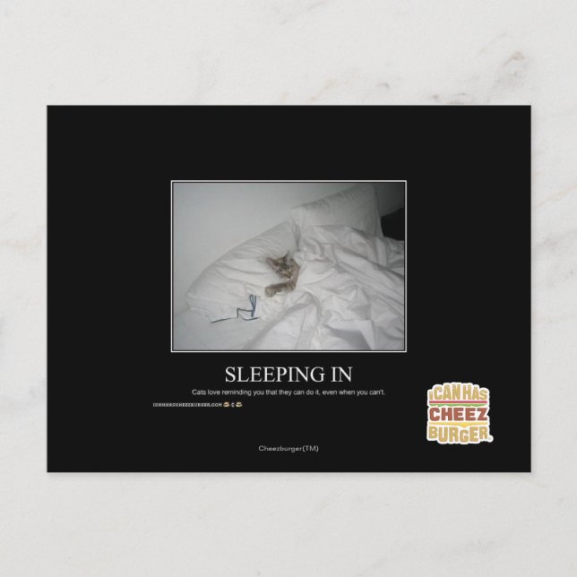 Einschlafen Postkarte (Vorderseite)