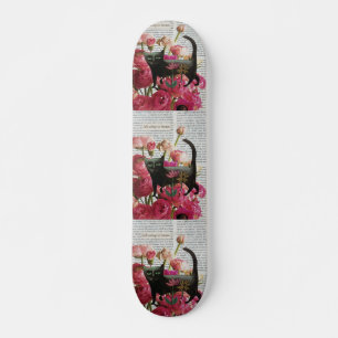 Einschlafen zum Träumen der schwarzen Katze - Hot- Skateboard