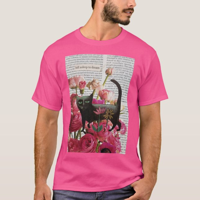 Einschlafen zum Träumen der schwarzen Katze - Hot- T-Shirt (Vorderseite)