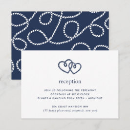 Einschließkarte für den Empfang "Knotted Hearts" Einladung