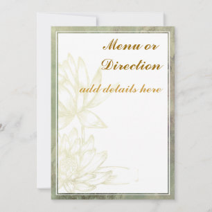 Einschließungs-oder Menü-Karte Einladung