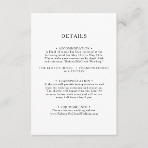 Einschließungskarte für Minimalistische Details Begleitkarte