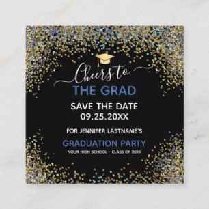 Einschließungskarte Save the Date für eine Graduie Begleitkarte