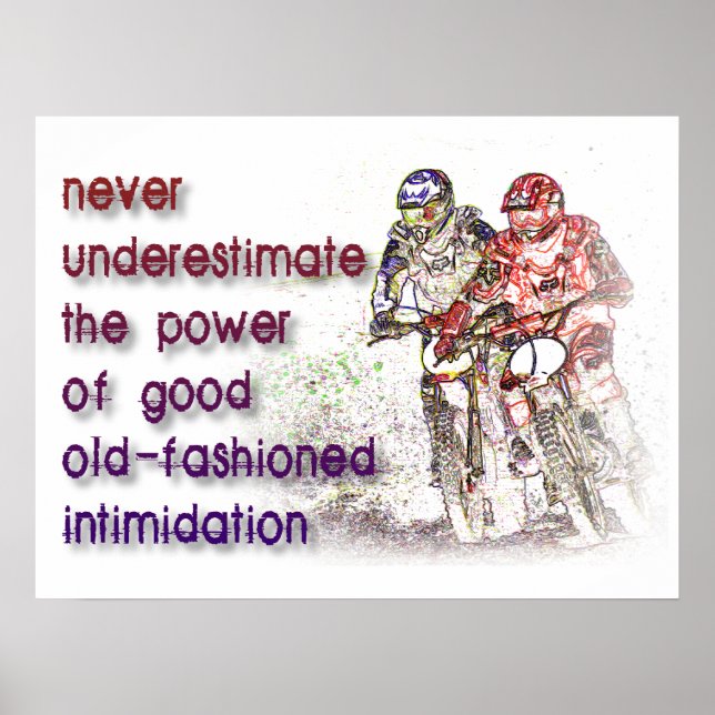 Einschüchterung Dirt Bike Motocross Print Poster-Z Poster (Vorne)