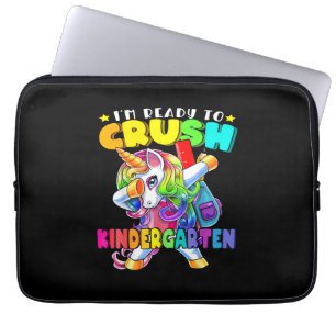 Einschüchterung Kindergarten Dabbing Einhorn Zurüc Laptopschutzhülle