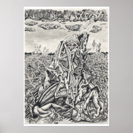 Einschüchterung, Tinte zeichnend von Brian Benson Poster