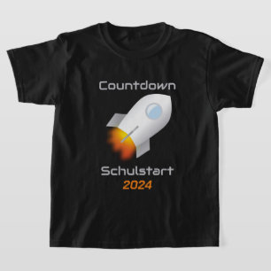Einschulung - Countdown Schulstart - Rakete 1   T-Shirt