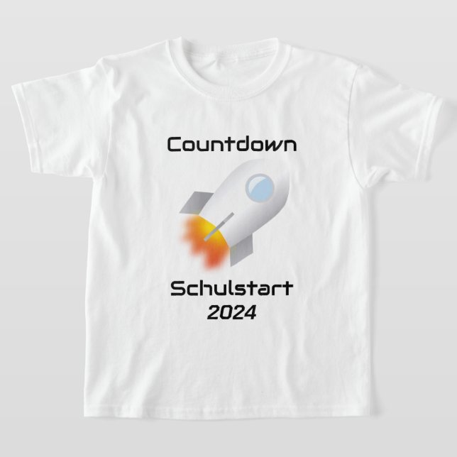 Einschulung - Countdown Schulstart - Rakete 2 | T-Shirt (Ablage )