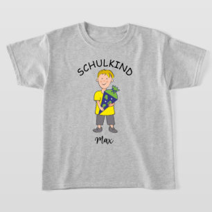 Einschulung Schulkind - Junge mit Schultüte 1   T-Shirt