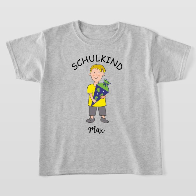Einschulung Schulkind - Junge mit Schultüte 1 | T-Shirt (Ablage )