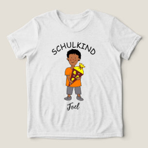 Einschulung Schulkind - Junge mit Schultüte 2 Tri-Blend Shirt