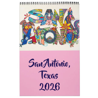 Einseitiger San Antonio-Kalender Kalender