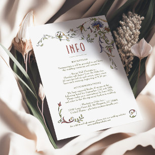 Einsetzen des INFO-Vintagen Viktorianischen Belle  Einladung