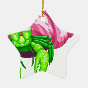 Einsiedlerkrebs Keramik Ornament