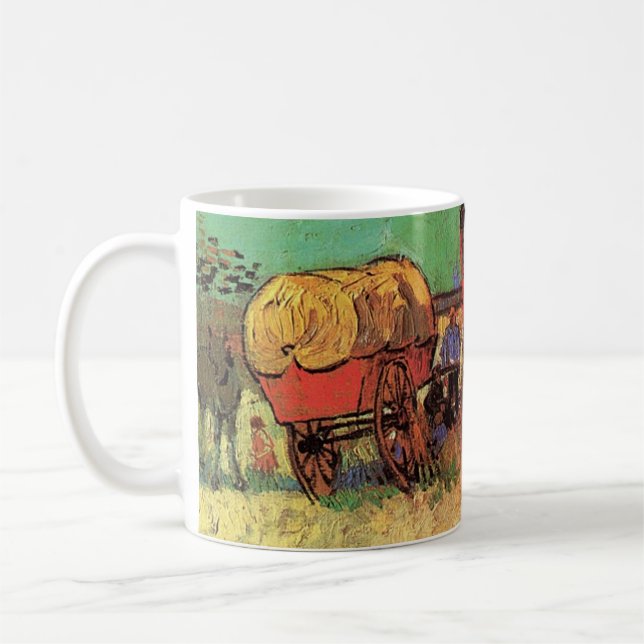 Einsiedlung von Sinti und Roma mit Karawanen, Van  Kaffeetasse (Links)