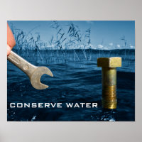 Einsparung von Wasserplakaten