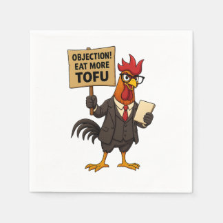 Einspruch! Mehr Tofu essen – Anwalt Hahn protestie Serviette