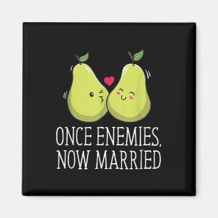Einst Feinde jetzt Verheiratet Hochzeit lustige Br Magnet