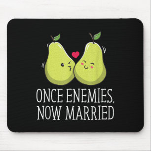 Einst Feinde jetzt Verheiratet Hochzeit lustige Br Mousepad