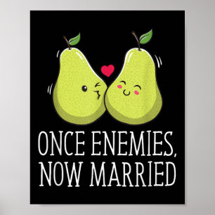 Einst Feinde jetzt Verheiratet Hochzeit lustige Br Poster