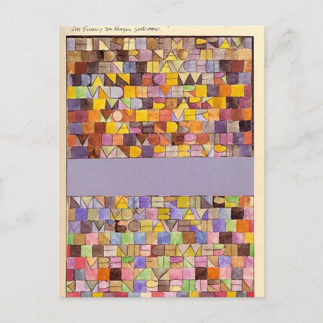 Einst von Paul Klee aus dem Gray of Night hervorge Postkarte (Vorderseite)