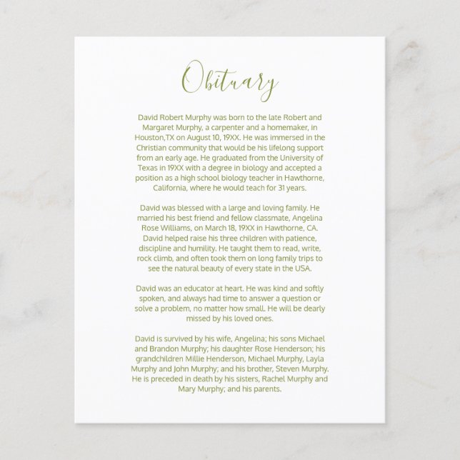 Einsteckkarte (Vorderseite)