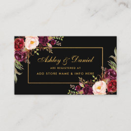 Einsteckkarte für das Hochzeitsamkeitsburgundy Blo Begleitkarte