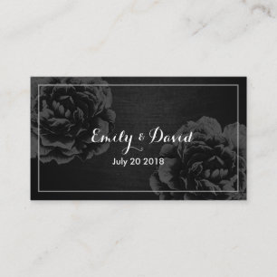 Einsteckkarte für die Hochzeitsseite Elegant Bla Begleitkarte