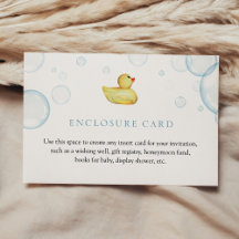 Einsteckkarte für Gummiente