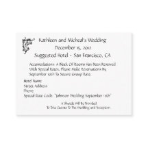 Einsteckkarte für Hochzeitshotel anpassen